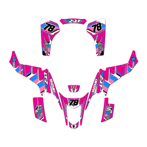 suzuki ltz400 graphics kit 2003-2008 klutch series magenta