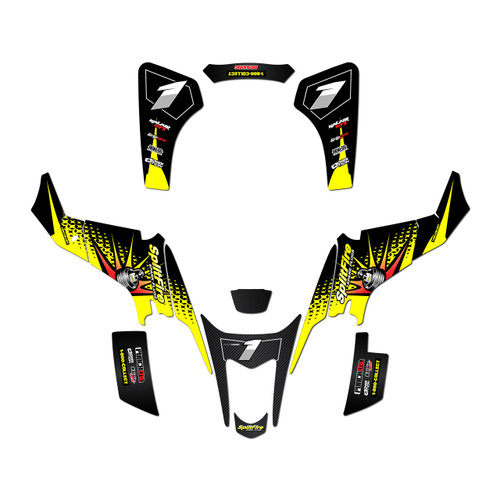 suzuki ltz400 graphics kit 2003-2008 lancaster series yellow
