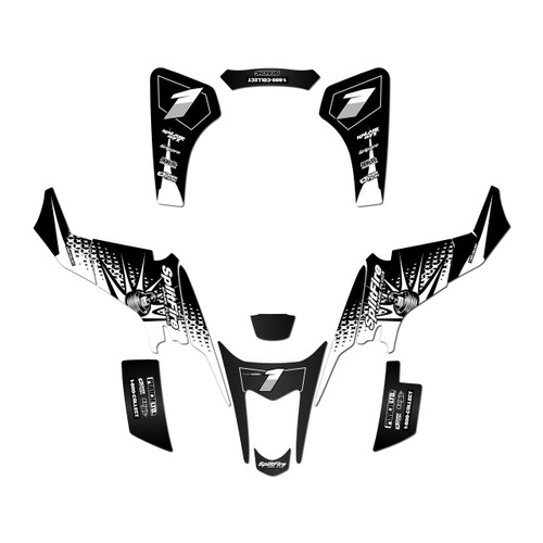 suzuki ltz400 graphics kit 2003-2008 lancaster series white