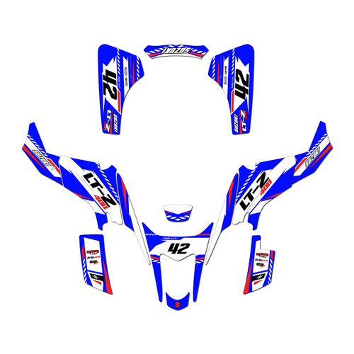 suzuki ltz400 graphics kit 2003-2008 lethal series blue
