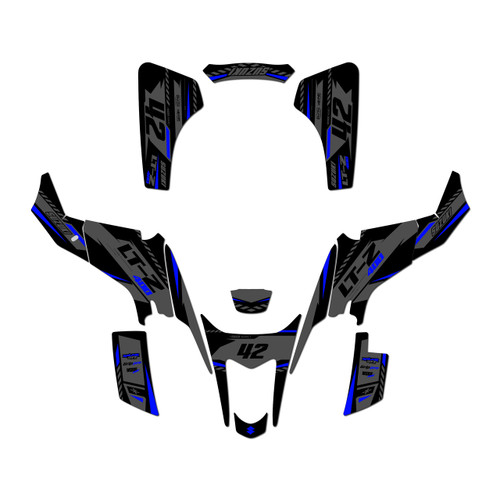 suzuki ltz400 graphics kit 2003-2008 lethal series blue-shift