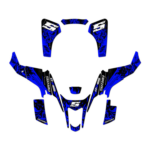 suzuki ltz400 graphics kit 2003-2008 night series blue