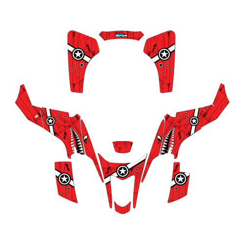 suzuki ltz400 graphics kit 2003-2008 predator series red