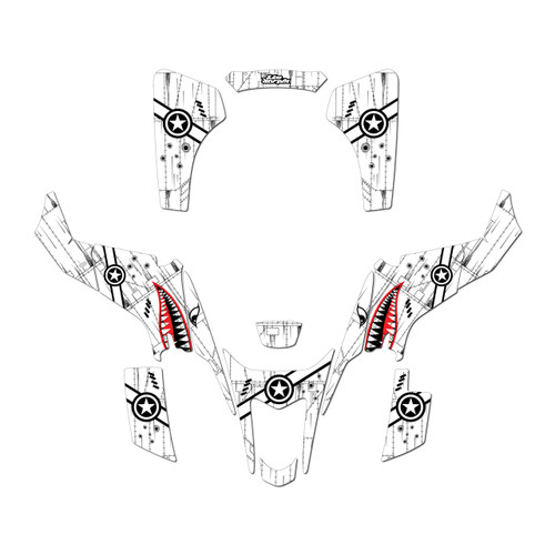 suzuki ltz400 graphics kit 2003-2008 predator series white