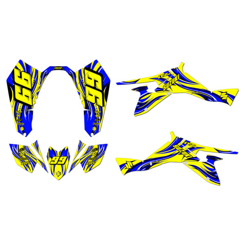 suzuki ltz400 graphics kit 2009-2014 swift series yellow