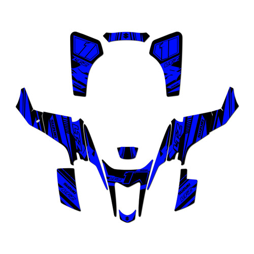 suzuki ltz400 graphics kit 2003-2008 razor series blue-shift