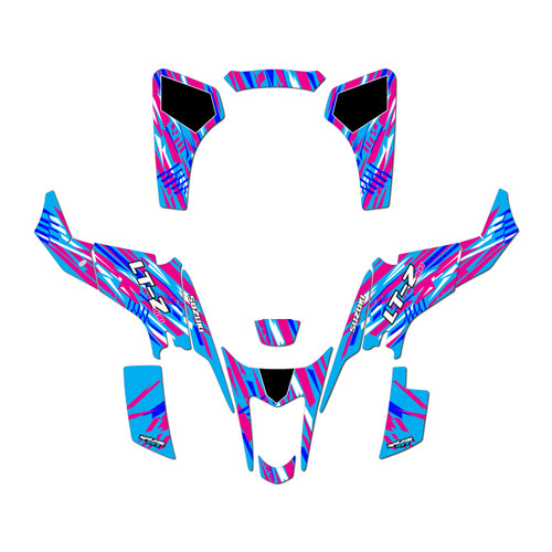 suzuki ltz400 graphics kit 2003-2008 reflex series cyan