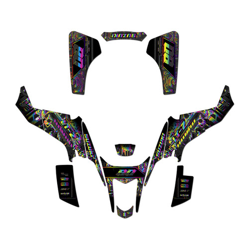 suzuki ltz400 graphics kit 2003-2008 rift series rainbow