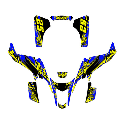 suzuki ltz400 graphics kit 2003-2008 shred series yellow
