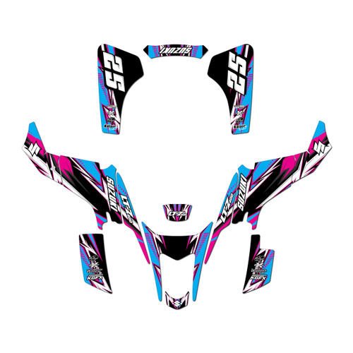 suzuki ltz400 graphics kit 2003-2008 shred series magenta
