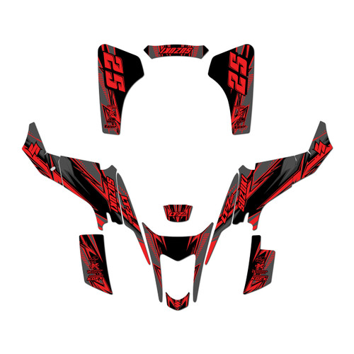 suzuki ltz400 graphics kit 2003-2008 shred series red-shift
