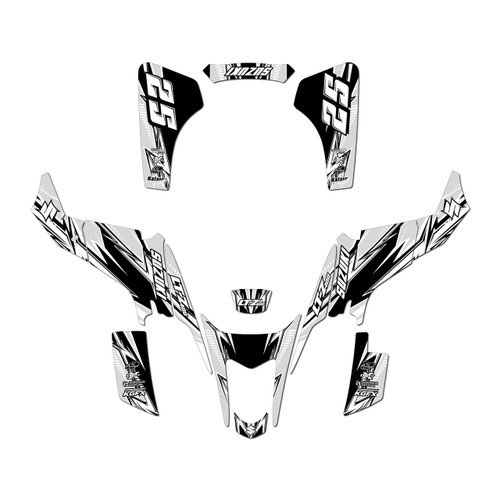 suzuki ltz400 graphics kit 2003-2008 shred series white