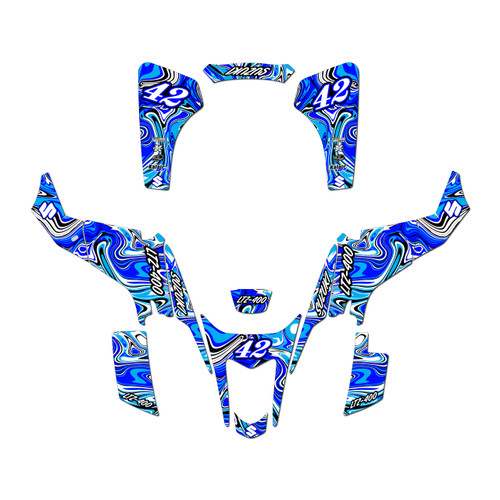 suzuki ltz400 graphics kit 2003-2008 snagged series blue