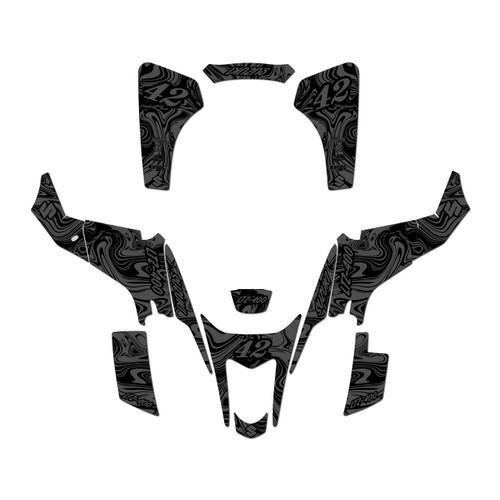 suzuki ltz400 graphics kit 2003-2008 snagged series smoke