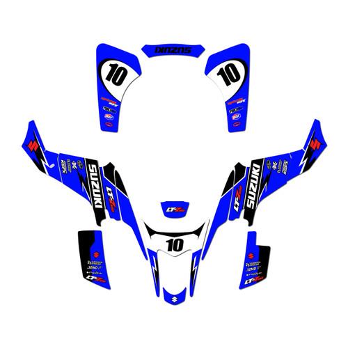 suzuki ltz400 graphics kit 2003-2008 speed series blue