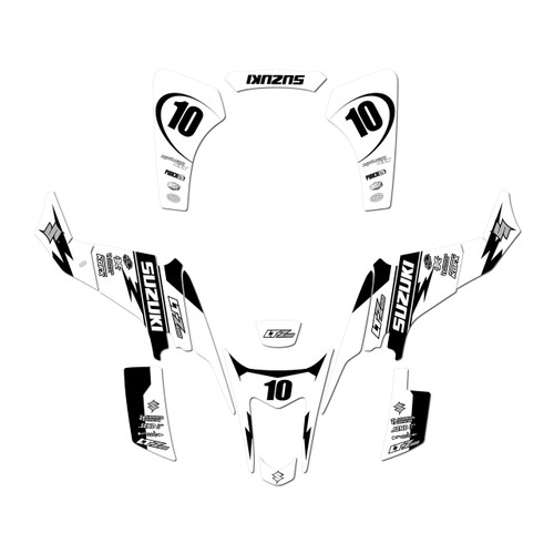 suzuki ltz400 graphics kit 2003-2008 speed series white