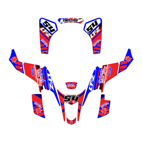 suzuki ltz400 graphics kit 2003-2008 split series red