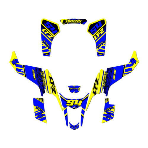suzuki ltz400 graphics kit 2003-2008 split series blue