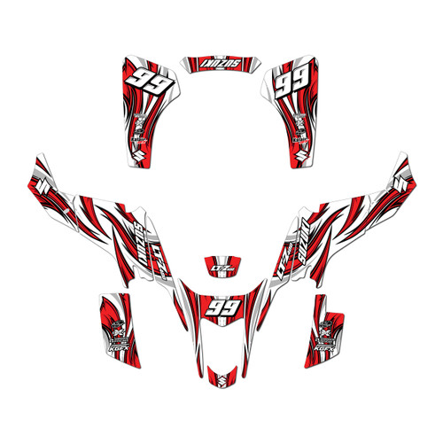 suzuki ltz400 graphics kit 2003-2008 swift series red
