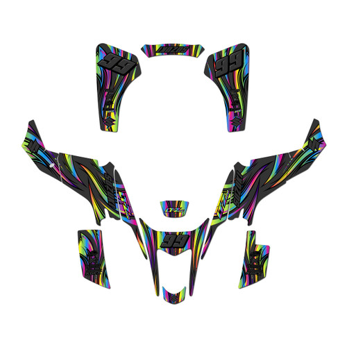 suzuki ltz400 graphics kit 2003-2008 swift series rainbow