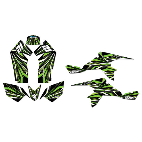 suzuki ltz90 graphics kit all years prime series green