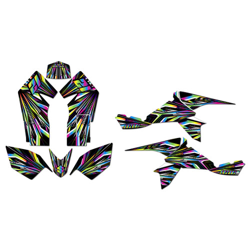 suzuki ltz90 graphics kit all years prime series rainbow