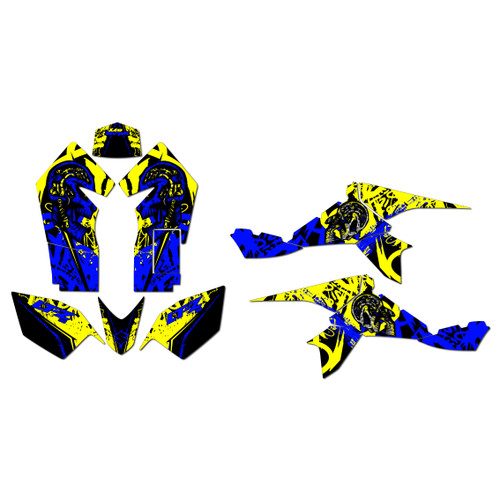 suzuki ltz90 graphics kit all years revolt series yellow