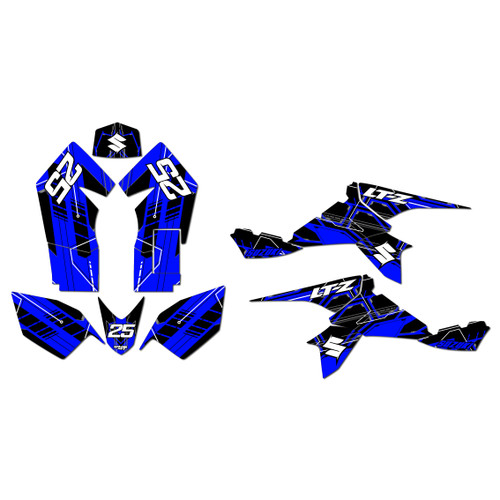 suzuki ltz90 graphics kit all years swift series blue