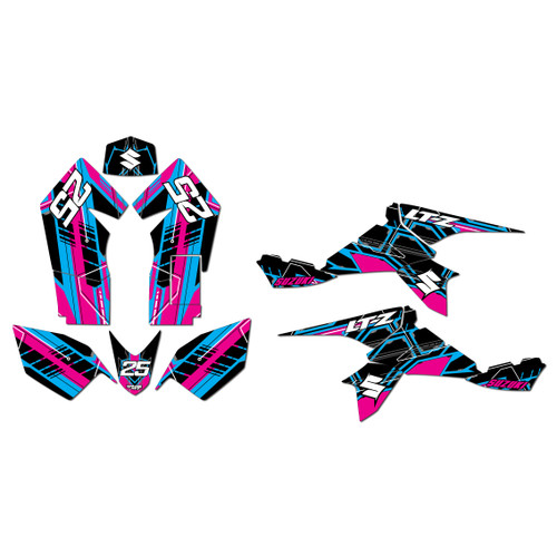suzuki ltz90 graphics kit all years swift series magenta