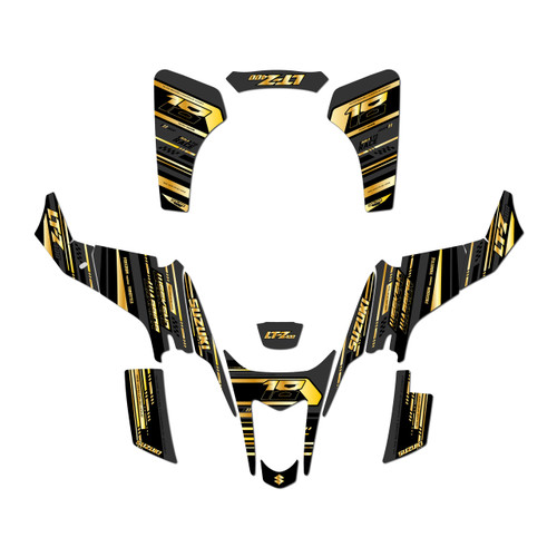 suzuki ltz400 graphics kit 2003-2008 warrior series gold