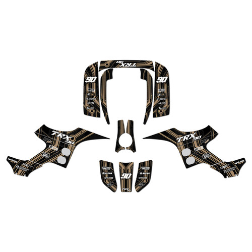 honda trx90 graphics kit 1993-2005 electron series tan