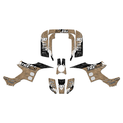 honda trx90 graphics kit 1993-2005 fracture series tan