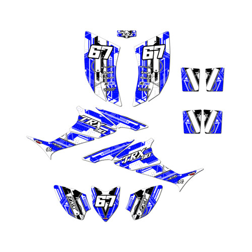 honda trx90 graphics kit 2006-2026 future series blue