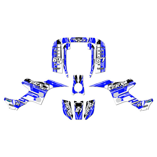 honda trx90 graphics kit 1993-2005 future series blue