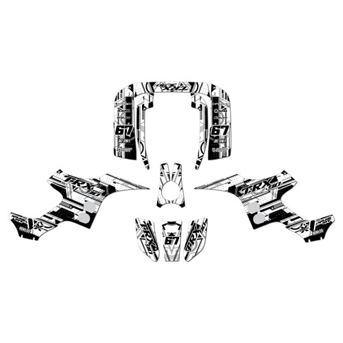 honda trx90 graphics kit 1993-2005 future series white