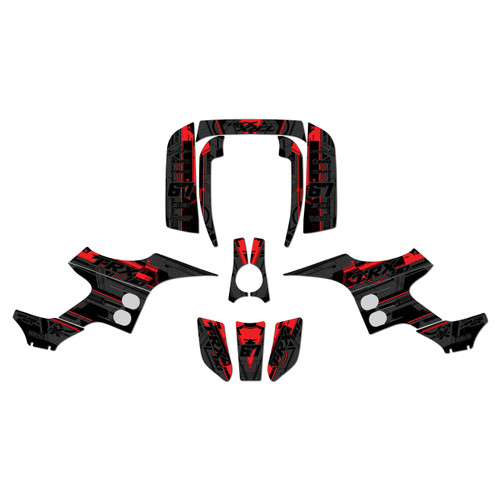 honda trx90 graphics kit 1993-2005 future series red-shift