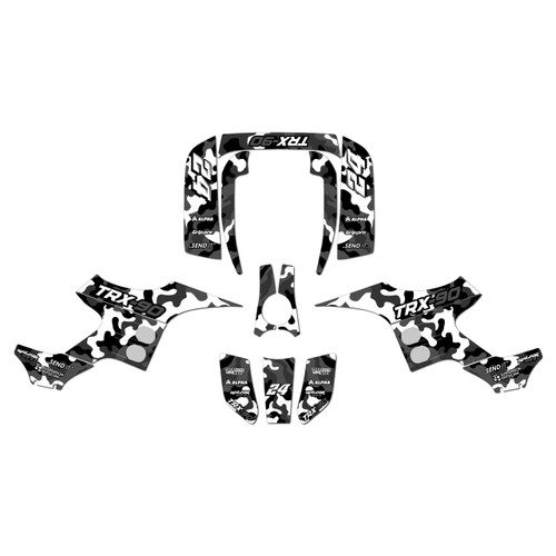 honda trx90 graphics kit 1993-2005 invasion series white