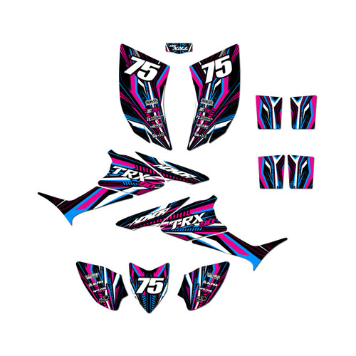 honda trx90 graphics kit 2006-2026 prime series magenta