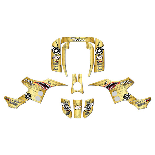 honda trx90 graphics kit 1993-2005 predator series gold
