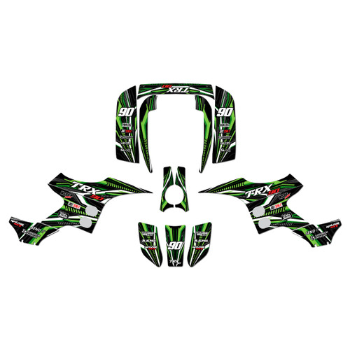 honda trx90 graphics kit 1993-2005 prime series green