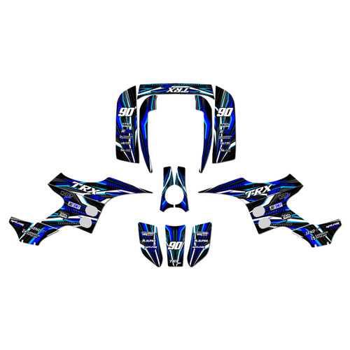 honda trx90 graphics kit 1993-2005 prime series blue