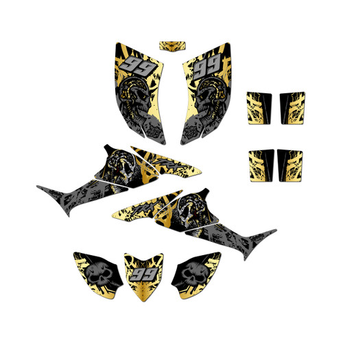 honda trx90 graphics kit 2006-2026 revolt series gold