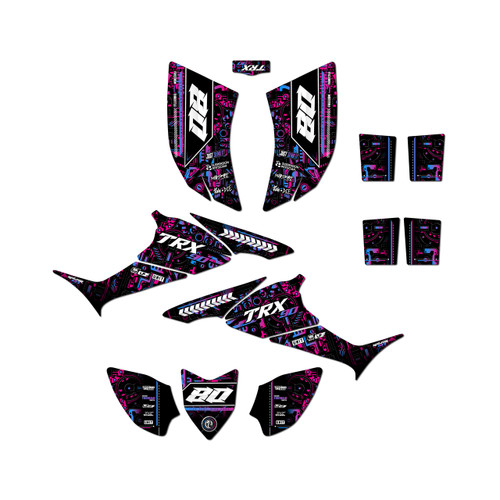 honda trx90 graphics kit 2006-2026 rift series magenta