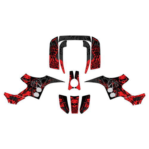 honda trx90 graphics kit 1993-2005 revolt series red