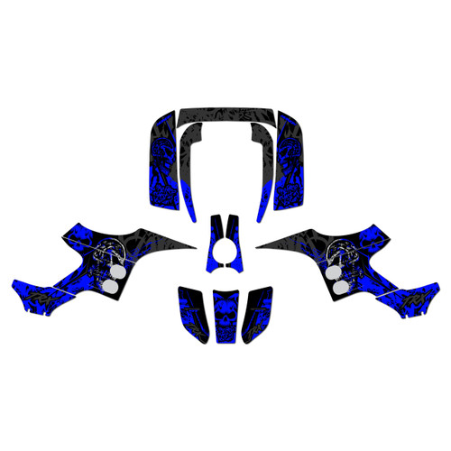 honda trx90 graphics kit 1993-2005 revolt series blue