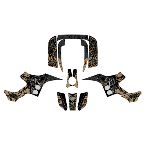 honda trx90 graphics kit 1993-2005 revolt series tan