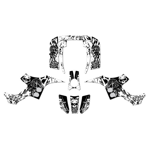 honda trx90 graphics kit 1993-2005 revolt series white