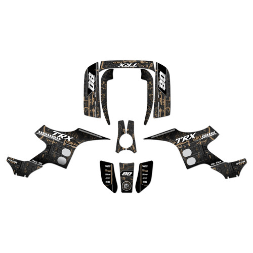 honda trx90 graphics kit 1993-2005 rift series tan