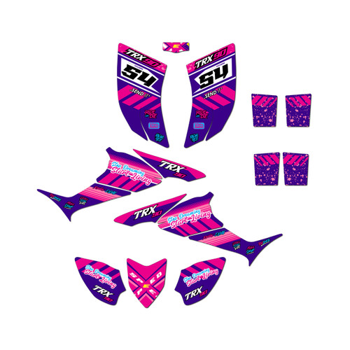 honda trx90 graphics kit 2006-2026 split series pink