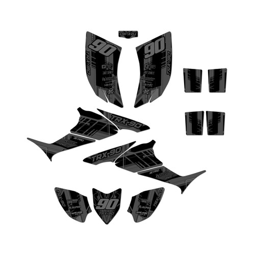 honda trx90 graphics kit 2006-2026 swift series smoke